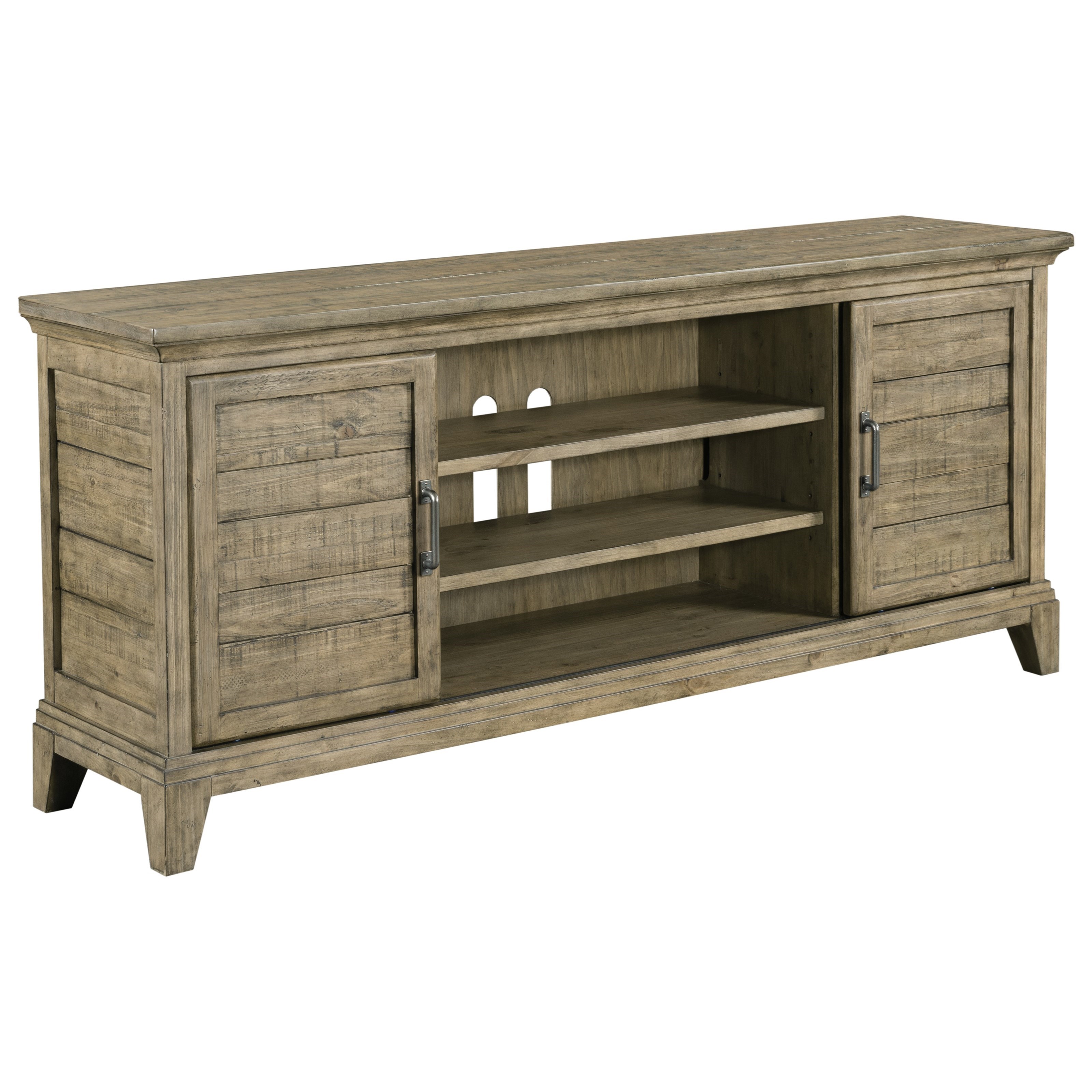 Kincaid Furniture Plank Road Arden Entertainment Console with Sliding Doors and BuiltIn